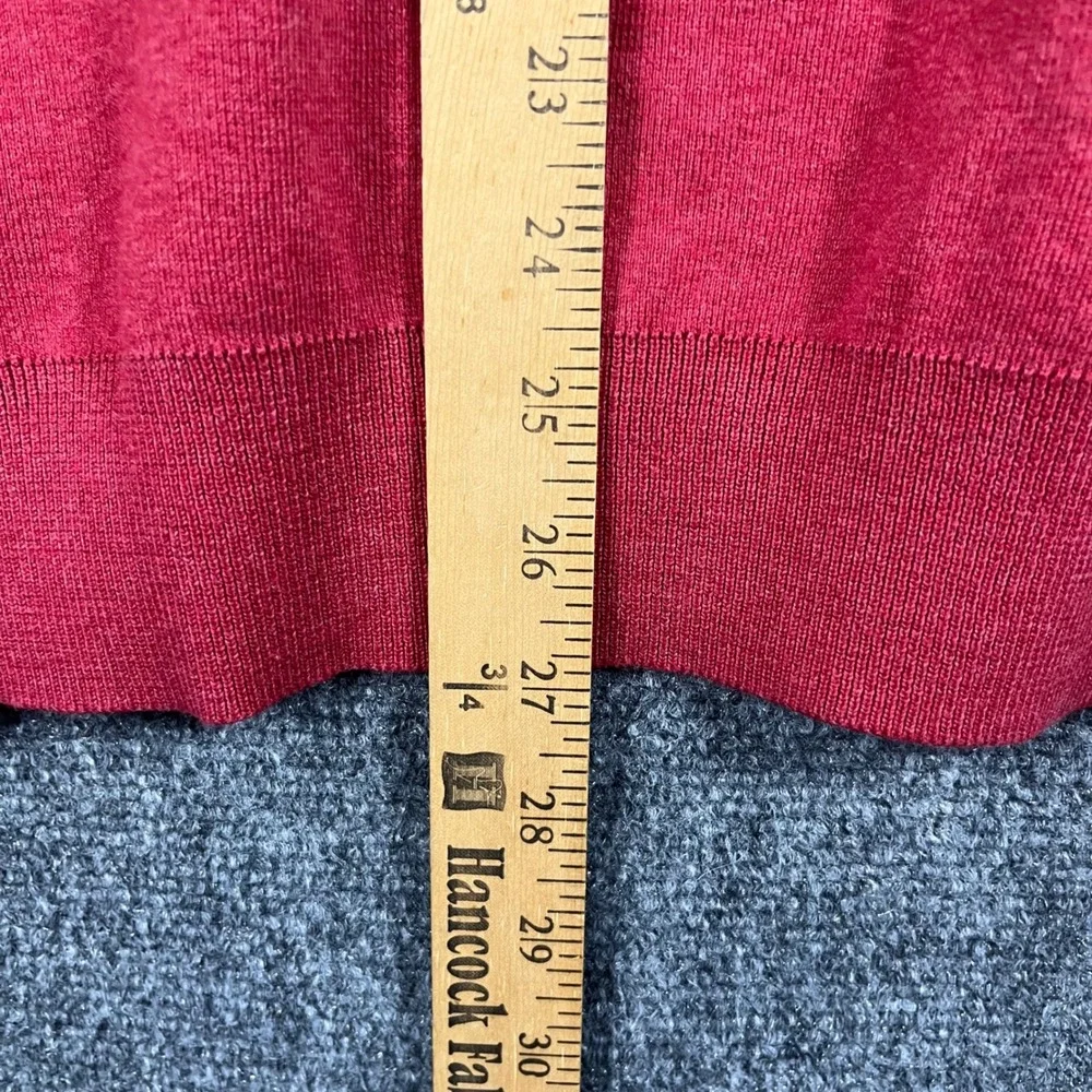 Polo‎ Ralph Lauren V-Neck Sweater Mens XL Red Pima Cotton Long Sleeve Pony Logo